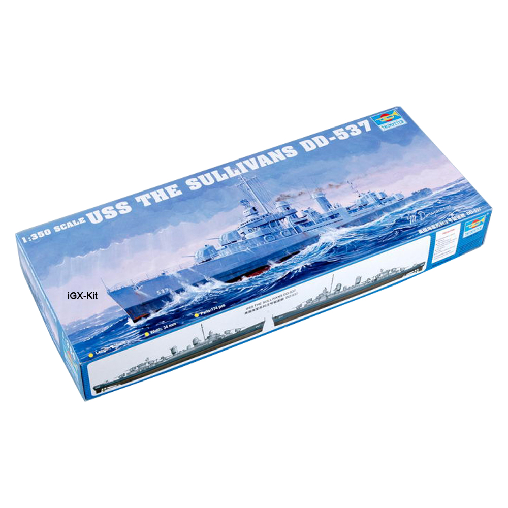 Model Kit Uss Iowa - Trumpeter 05304 1/350 USS DD-537 The