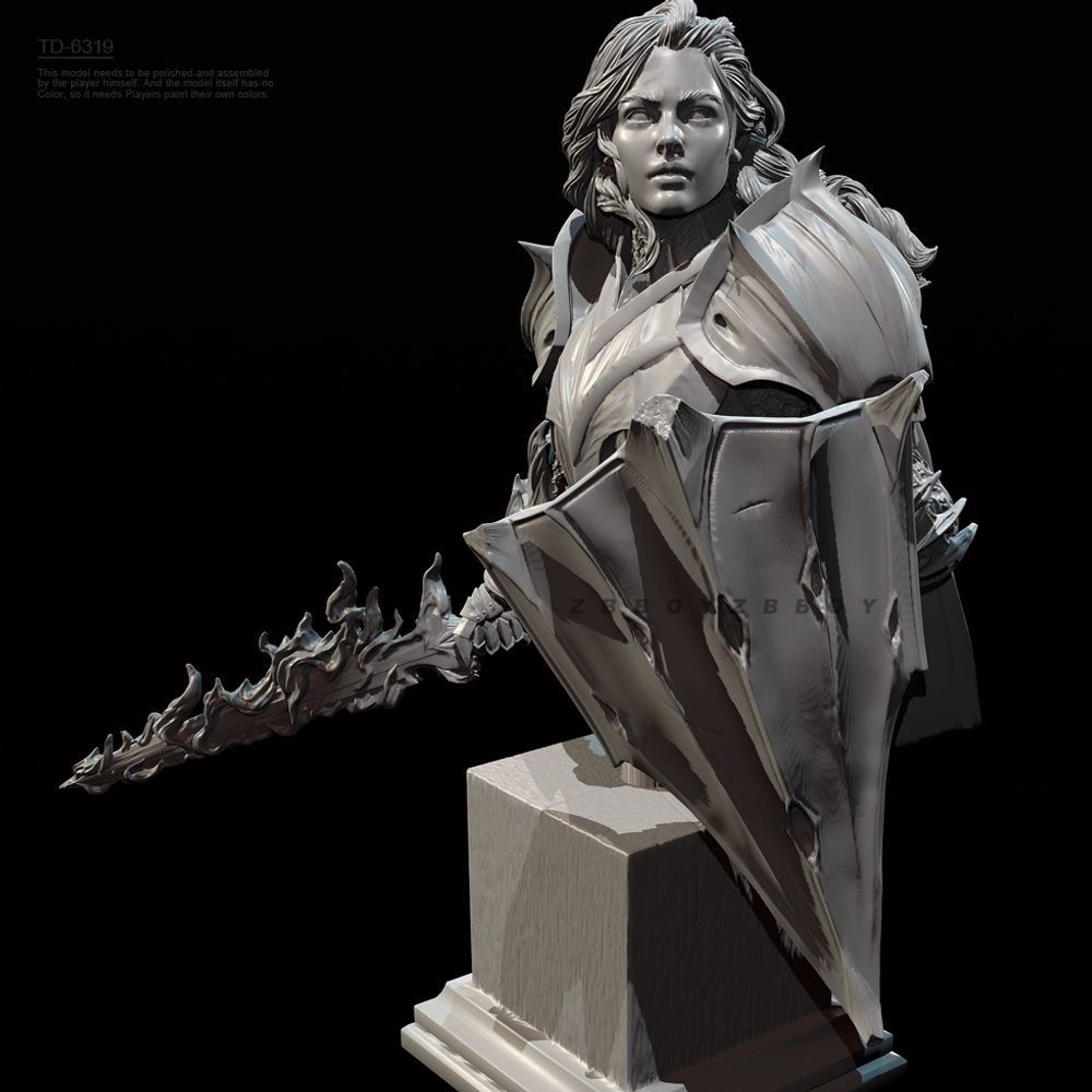 55mm 70mm Bust of A Female Kni - đánh giá và giá Model Kit Knight
