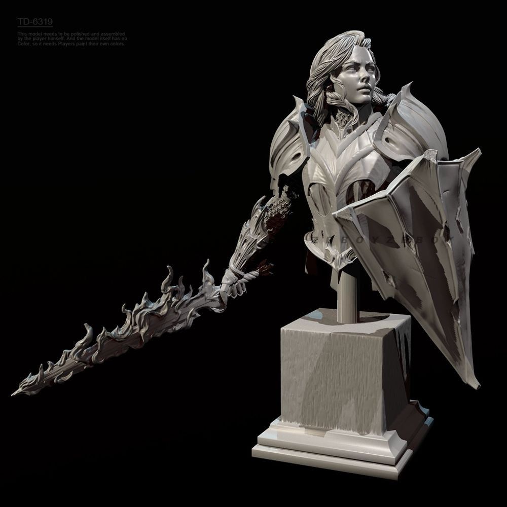 55mm 70mm Bust of A Female Kni - đánh giá và giá Model Kit Knight