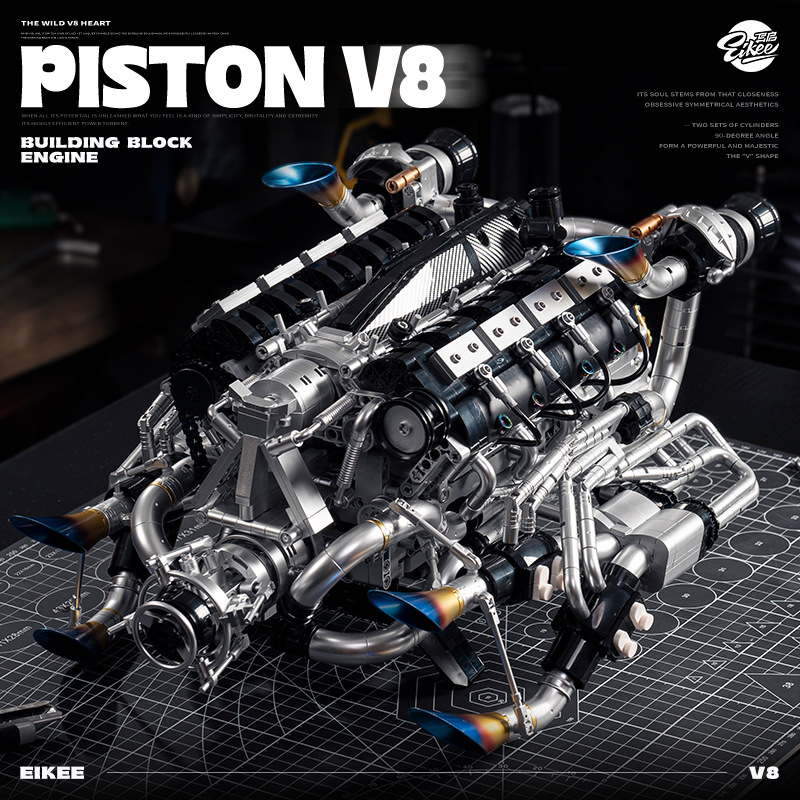 Technical Supercar V8 Engine B - đánh giá và giá Model Kit V8