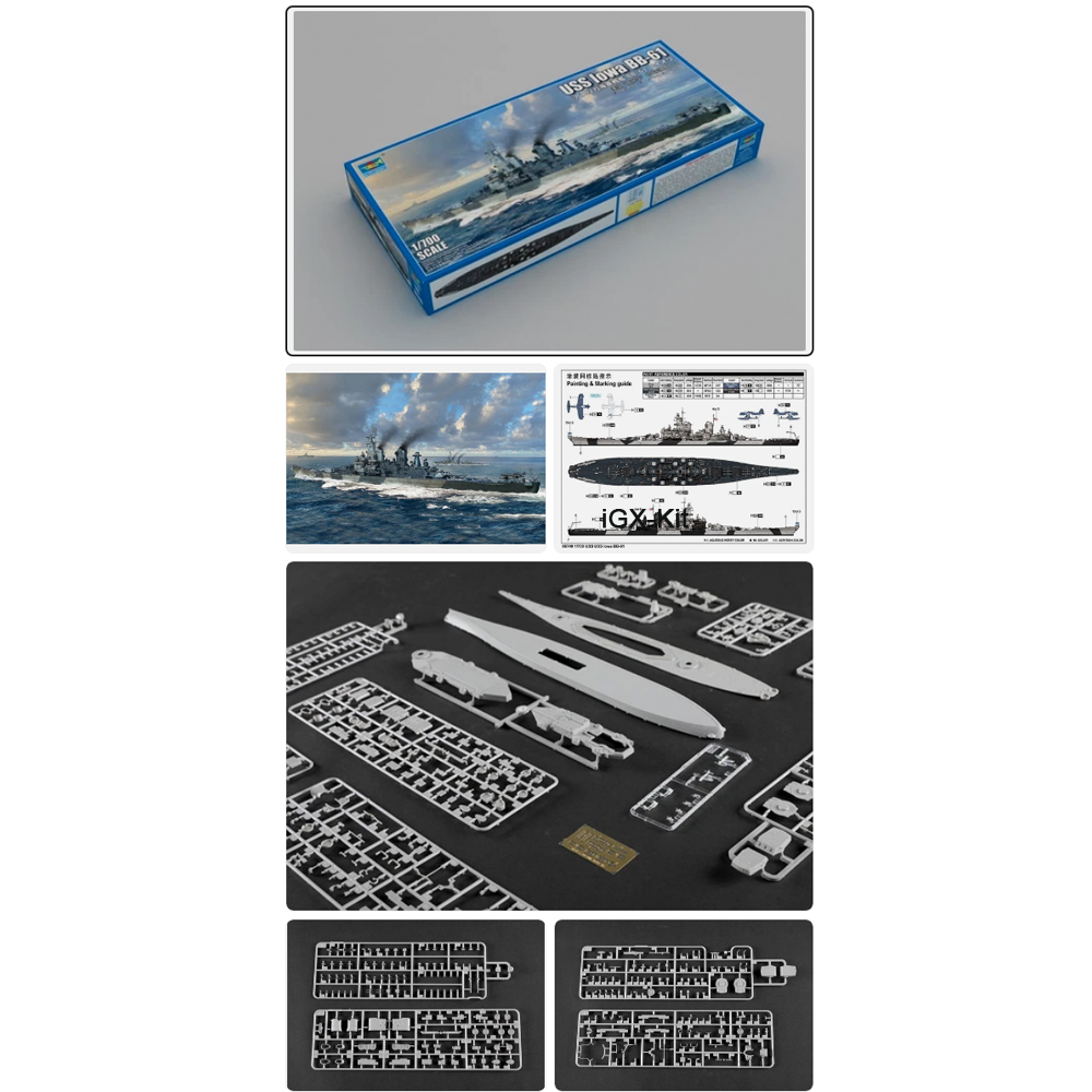 Trumpeter 06749 1/700 Scale US - đánh giá và giá Model Kit Uss Iowa