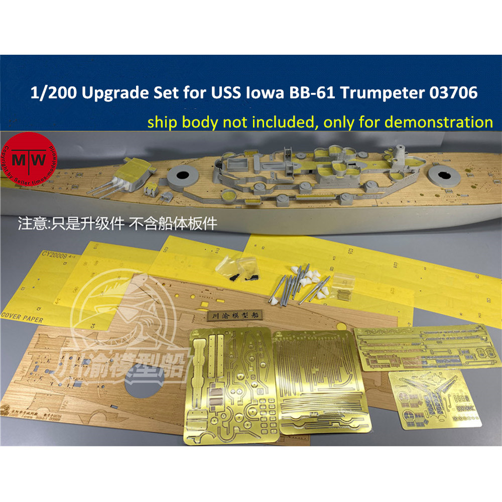 1/200 Scale Upgrade Set for US - đánh giá và giá Model Kit Uss Iowa